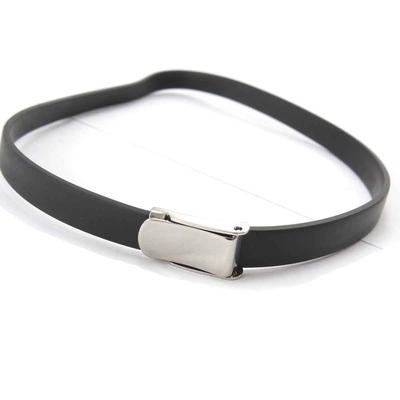 [J8082] - Collar negro 'Peaceful' (silicona)