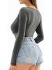 Body da Donna Scollo a V Profondo con Nodo Modellante Manica Lunga - Collezione Autunno/Inverno 2025
