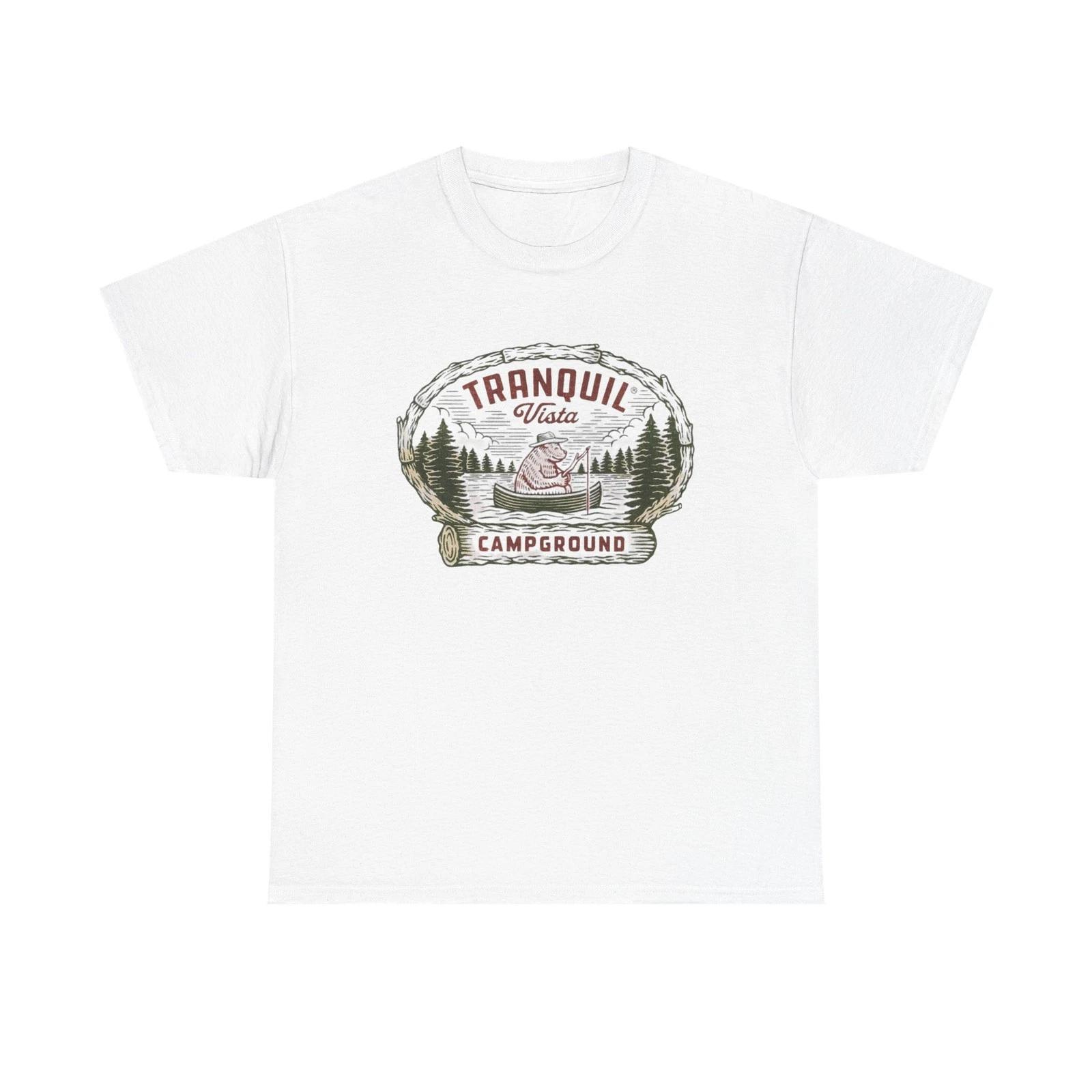 

Tranquil Camp Ground Graphic T Shirt Unisex Heavy Cotton Tee M