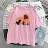 Dinosaur Summer New Cartoon Casual Punk Women T-shirt Short Sleeve Harajuku Vintage Fun Fashion Ins Cute Sweet Loose