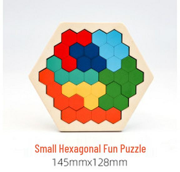 Hexagonal Wooden Logic Puzzle for Early Childhood Cognitive Development