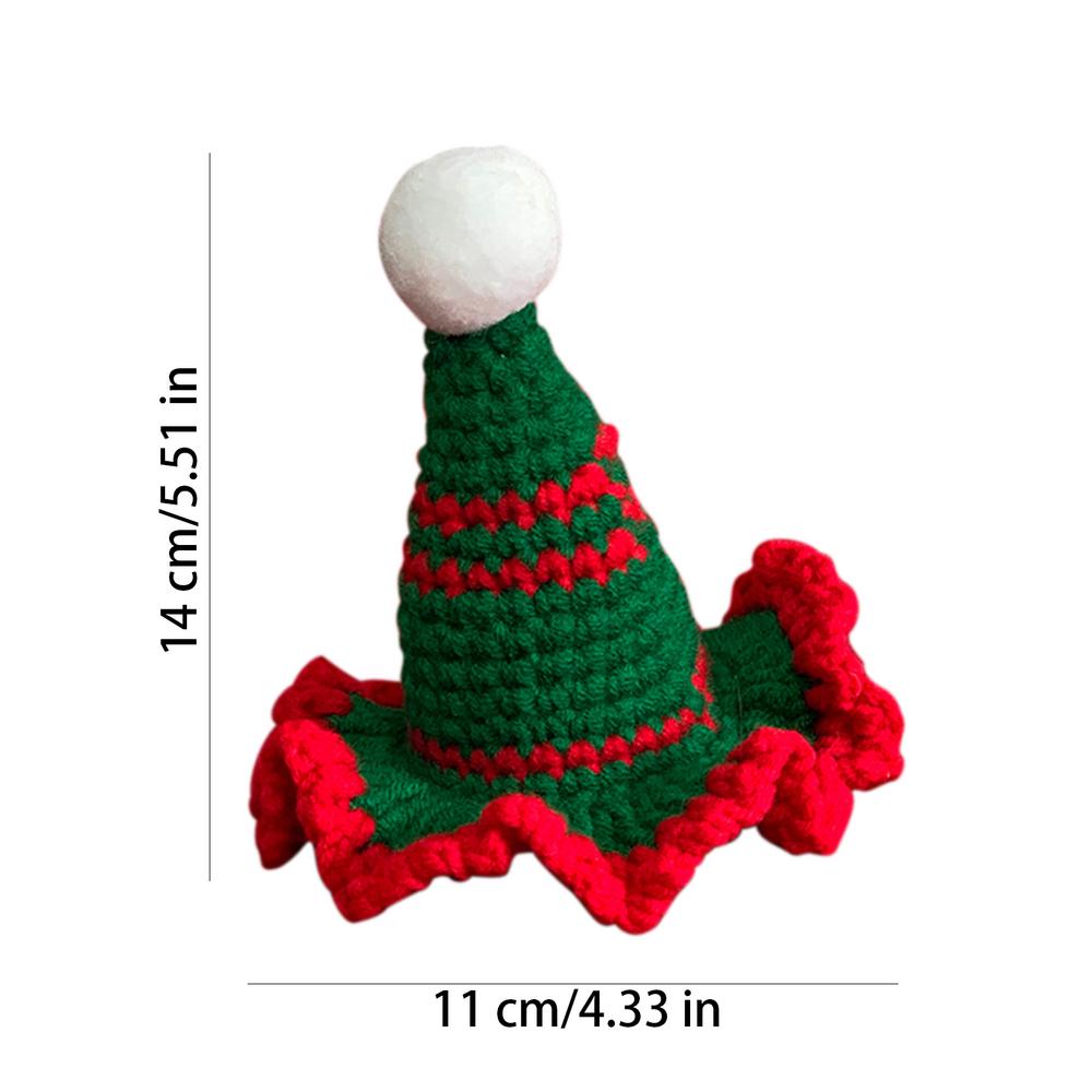 Dog Christmas Hat Knitted Caps Puppy Caps For Winter Party Holiday Dress Up Props Supplies Puppy Kitten Small Dogs Cats