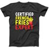Fast Food Liebhaber Zertifizierter Pommes Frites Experte Pommes Frites T-Shirt, Sweatshirt, Hoodie für Herren Damen Kinder Hergestellt in Kanada Schwarz