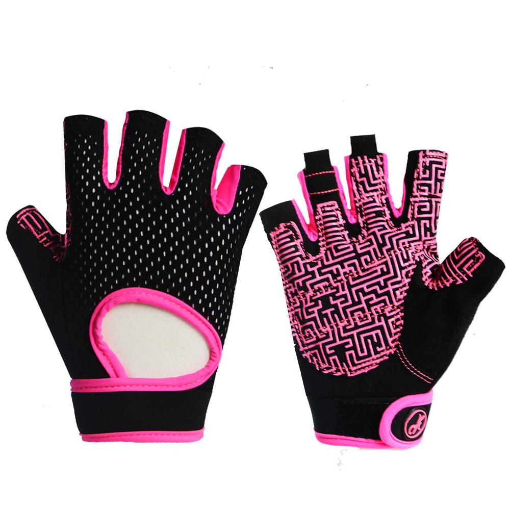 

Two-Wheeler Gloves Summer Breathable Half-finger Two-Wheeler Gloves Anti-slip Anti-shock Wear-resistant Cycle Riding Gloves for Gen Practical Use S розовый