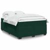 Exclusive House - Slatted Bed Base and Mattress Dark Green 140x190cm Velvet