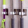 Wall Mounted Mop Holder Brush Broom Hanger Storage Rack Bathroom Cleaning Tool  Organizer Hanging Pipe Hooks mop holder