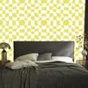 Wallpaper Casual Checkerboard White and Yellow for Living Room and Bedroom 50x1000
