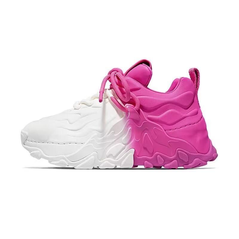 

Роскошные массивные кроссовки для мужчин, дизайнерские туфли с закрытым дном, модные повседневные туфли из вторичной кожи с увеличенной внутренней платформой 38