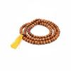 108 Bead Sandalwood Mala Necklace | Natural Sandalwood Prayer Beads for Meditation, Yoga, Japa & Spiritual Healing | Buddhist Mala for Men & Women