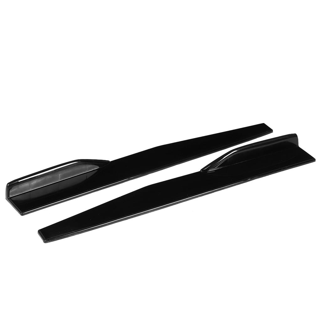 29.3in Car Side Skirt Rocker Splitters Universal AntiScratch Protector Glossy Black Modified Parts