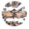 Quiet Quartzs Wood Grains Transparent Tempered Glass Wall Clock 30cm Country House Wall Clock for Modern Home Decors
