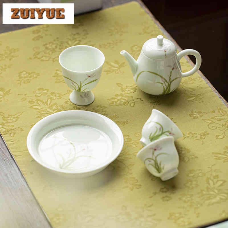 2 Stück/Los Handbemalte Orchidee Hoher Fuß Teetasse Elegante Teeschale Tasse Teeverkostung Persönliche Tasse Chazhan Meistertassen Teeservice 70ml