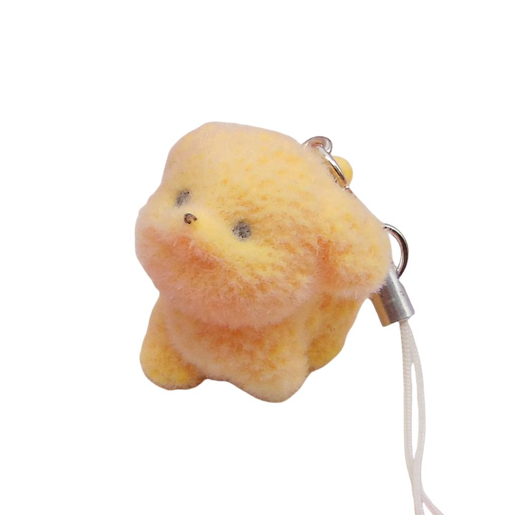 Velvety Resin Animal Keychain Lightweight Phone Charm Stylish Bag Ornament Gift Animal Keychain Decoration