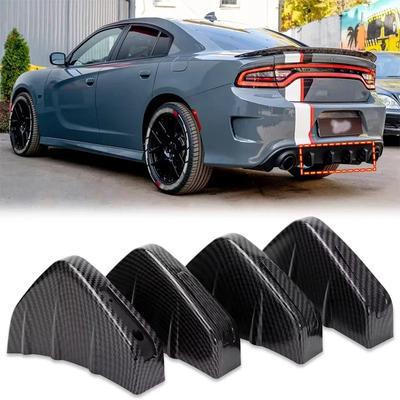 4pcs/set Car Rear Lower Bumper Lip Diffuser Spoiler Shark Fins Wing Splitter Spoiler Universal Car Modified Accessories