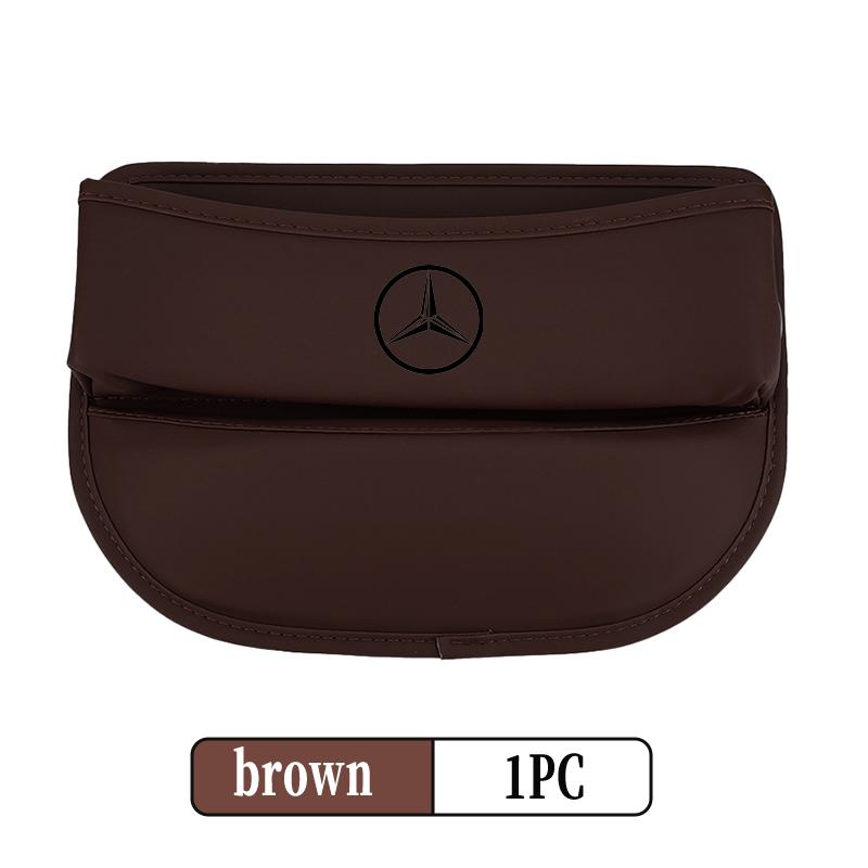 AABCR1 For Benz Car Seat Gap Storage Box Leather Storage Pocket Keys Card Phone Holder Accessories AMG Exclusive W204 W222 W205 W203