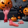 Halloween Fake Bloody Body Parts Realistic Severed Hands Legs Arms Props for Haunted House Scary Prank Party Decorations