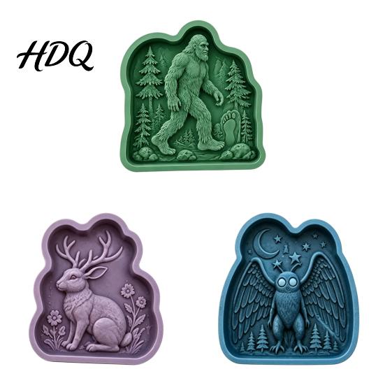 Garden Walkway Paver Reusable Rabbit Stepping Stone Mold Concrete Cement Casting Mold for DIY Silicone Form Decor Path Mould Outdoor Decoration