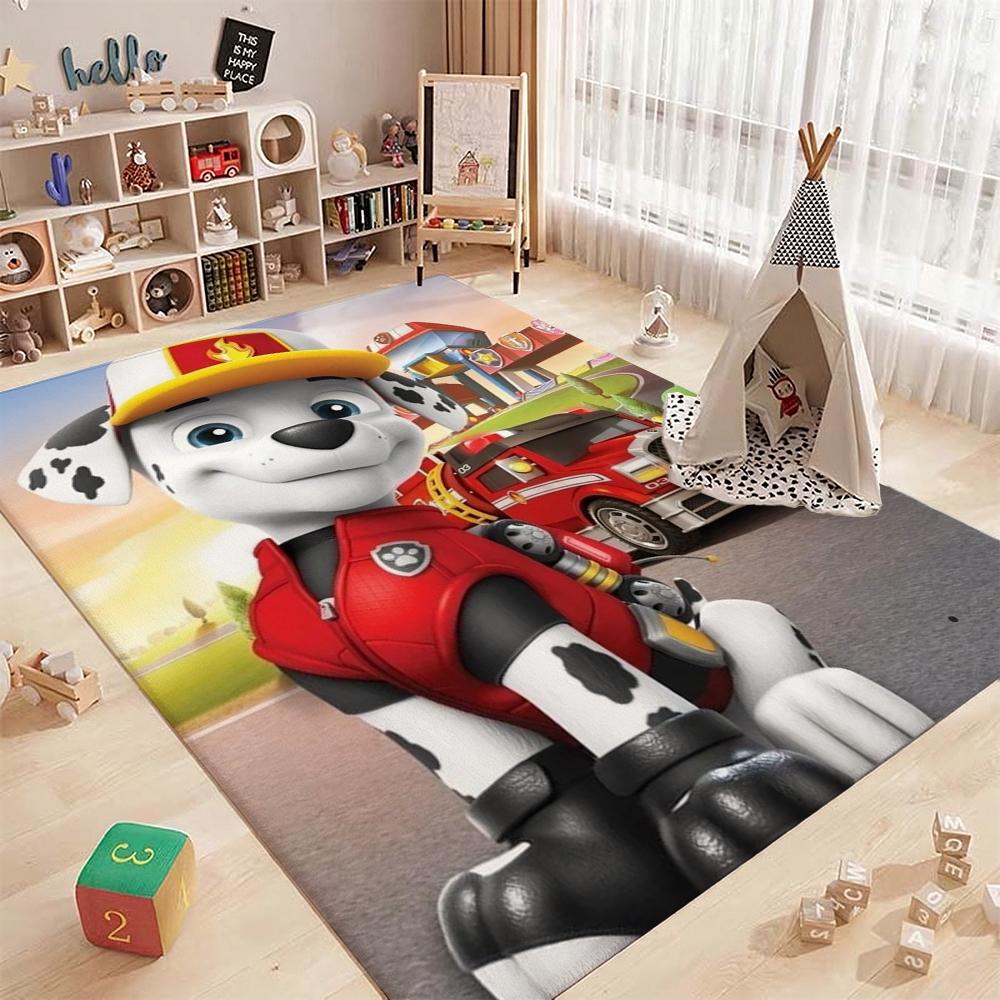 Paw Patrol Rescue Team Theme Rug Nonslip Durable Carpet For Gaming Room Play Area Home Party Decor Halloween Gift