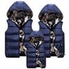2024 New Girls' Reversible Camouflage Hooded Vest: School Uniform for Middle & Big Kids, Autumn/Winter Cotton