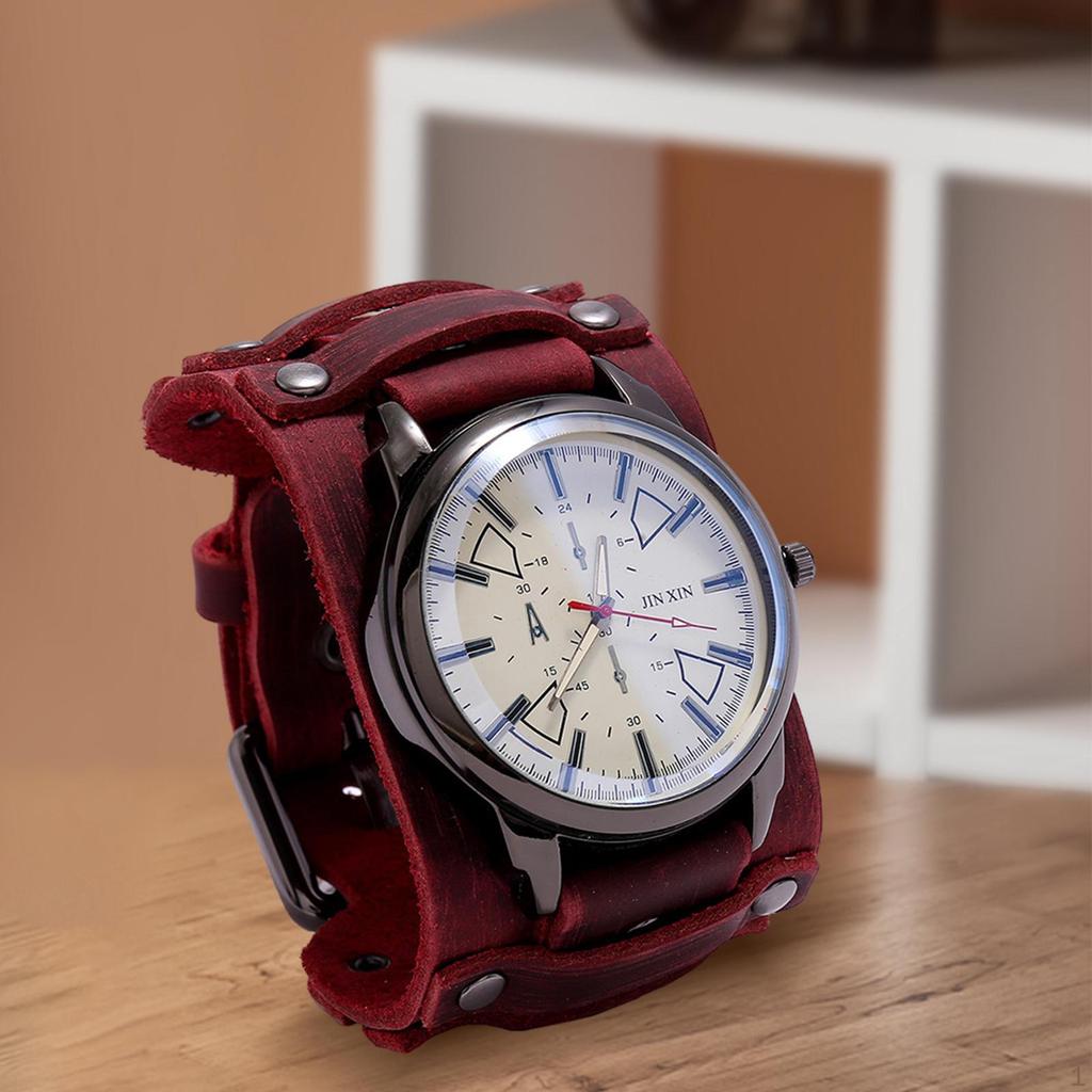 Leder Zeigeruhr Armbänder Tag Geschenk Elegant Professionell Punk Premium Zubehör 5cm
