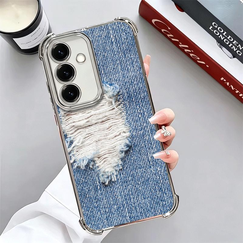 Retro Denim Pattern Soft Phone Case For Samsung A17 A27 A07 A37 A57 A16 A56 A15 A55 A14 A54 A13 A53 A26 A36 A25 A35 A24 A34 A23