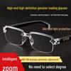 SmartZoom Rimless Reading Glasses with Auto Diopter & Blue Light Filter