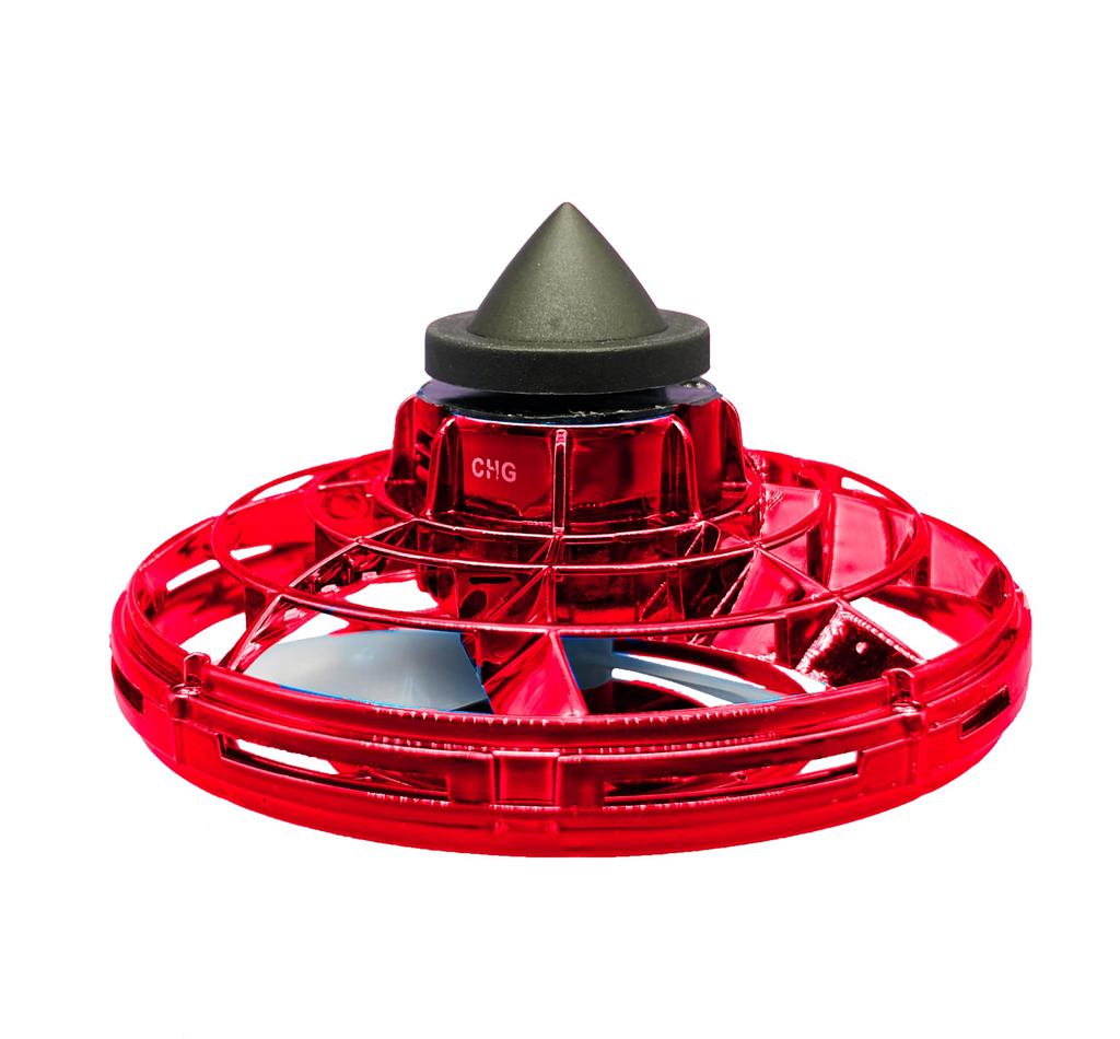 TKSK Flying Spinning UFO Boomerang Hand Rechargeable Battery Ages 6 and (Red) Spinner, Operated, Up, TK-160
