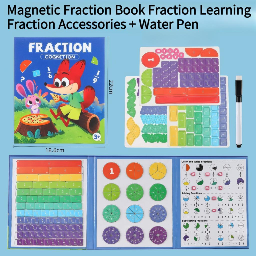 1SET Score Cognition Magnet Book Thinking Training Primary School Math Score Teaching Aids Children's Education Science Educational Toys