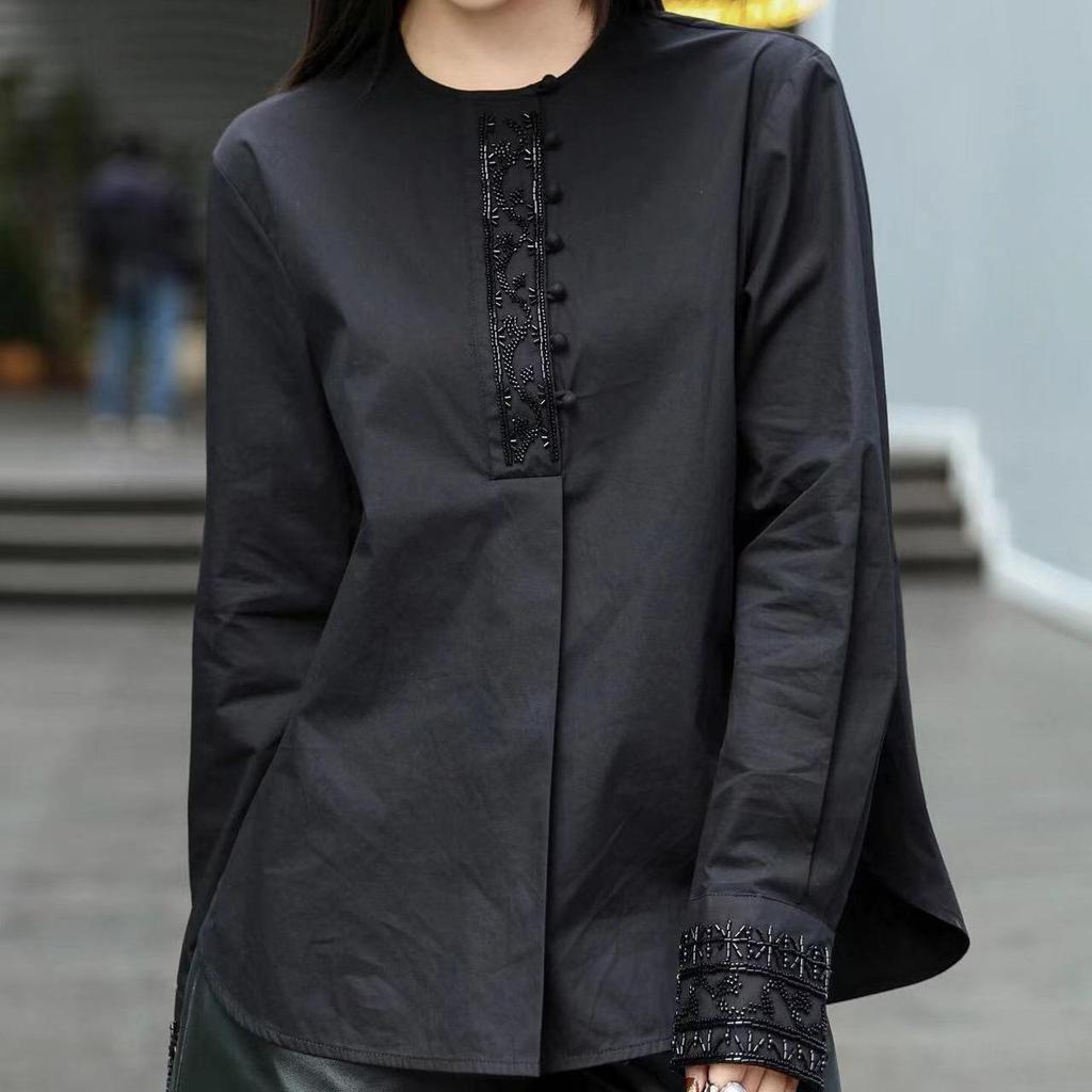 2026 Early Spring Women's Round Neck Japanese Linen Loose Pullover Top