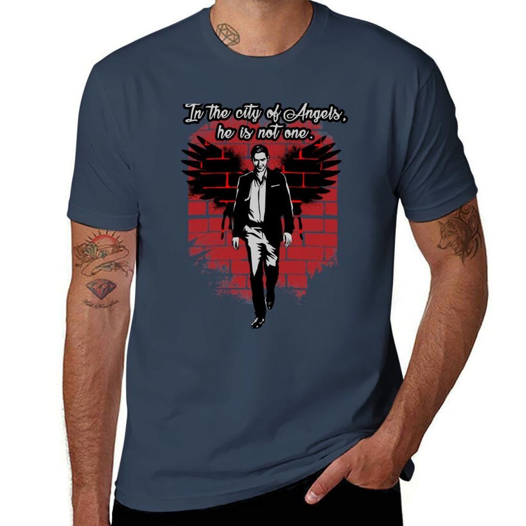 In The City Of Angels Tshirt Basic Casual Short Sleeve Cotton Shirt