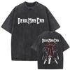 Game Devil May Cry Dante Vintage Acid Washed T-shirt Men Gothic Retro Fashion Short Sleeve T Shirts Male Hip Hop Streetwear