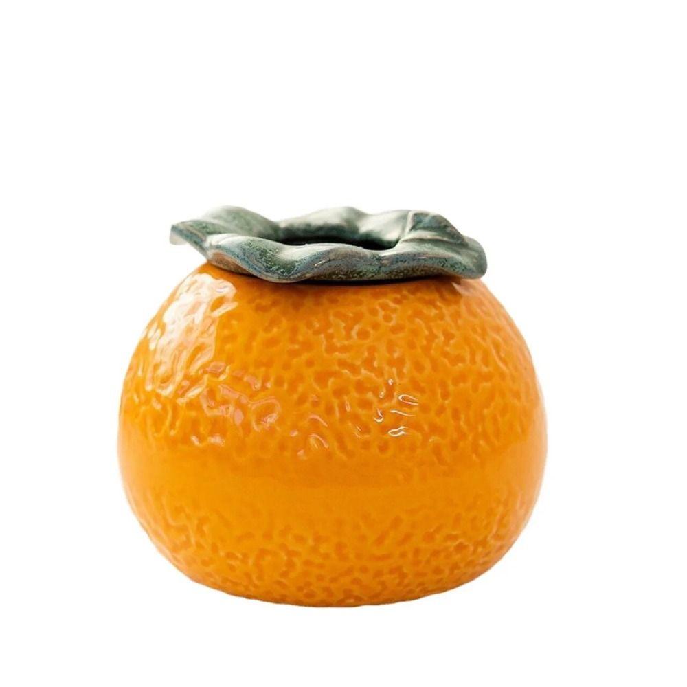 Orange Shape Orange Plant Flower Pot Not Easy Deformation Fruit Planter  Livingroom M