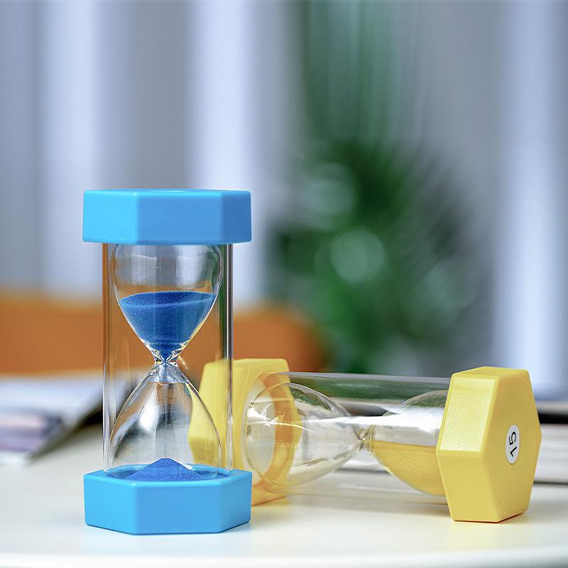 Hexagonal Hourglass Timer for Children's Learning - 30-Minute Decorative Handicraft Toy Gift
