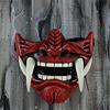 Airsoft Maske Halbe Gesichtsmaske Prajna Maske Japanischer Samurai Oni Dämon für Cosplay
