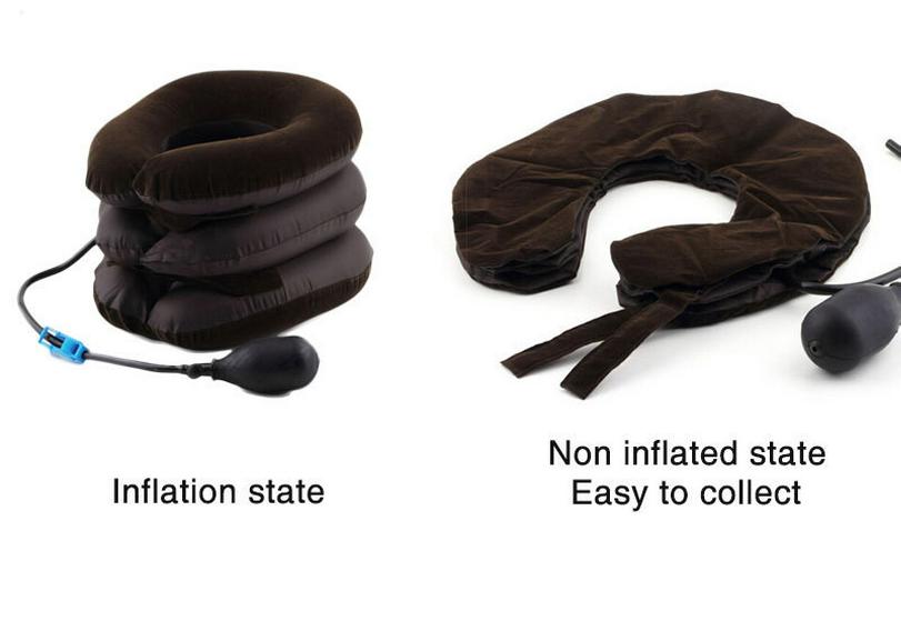 Portable Inflatable Cervical Traction Device for Travel, Home Use, Neck Stretching, Protection, Brace, Health, and Anti-Hunchback Support