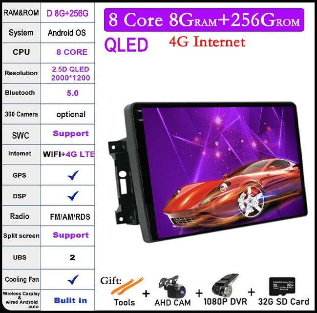 10 Inch For Jeep Wrangler 3 JK 2007 - 2018 QLED DSP RDS Android 14 Car Radio Autoradio GPS Navigation Stereo