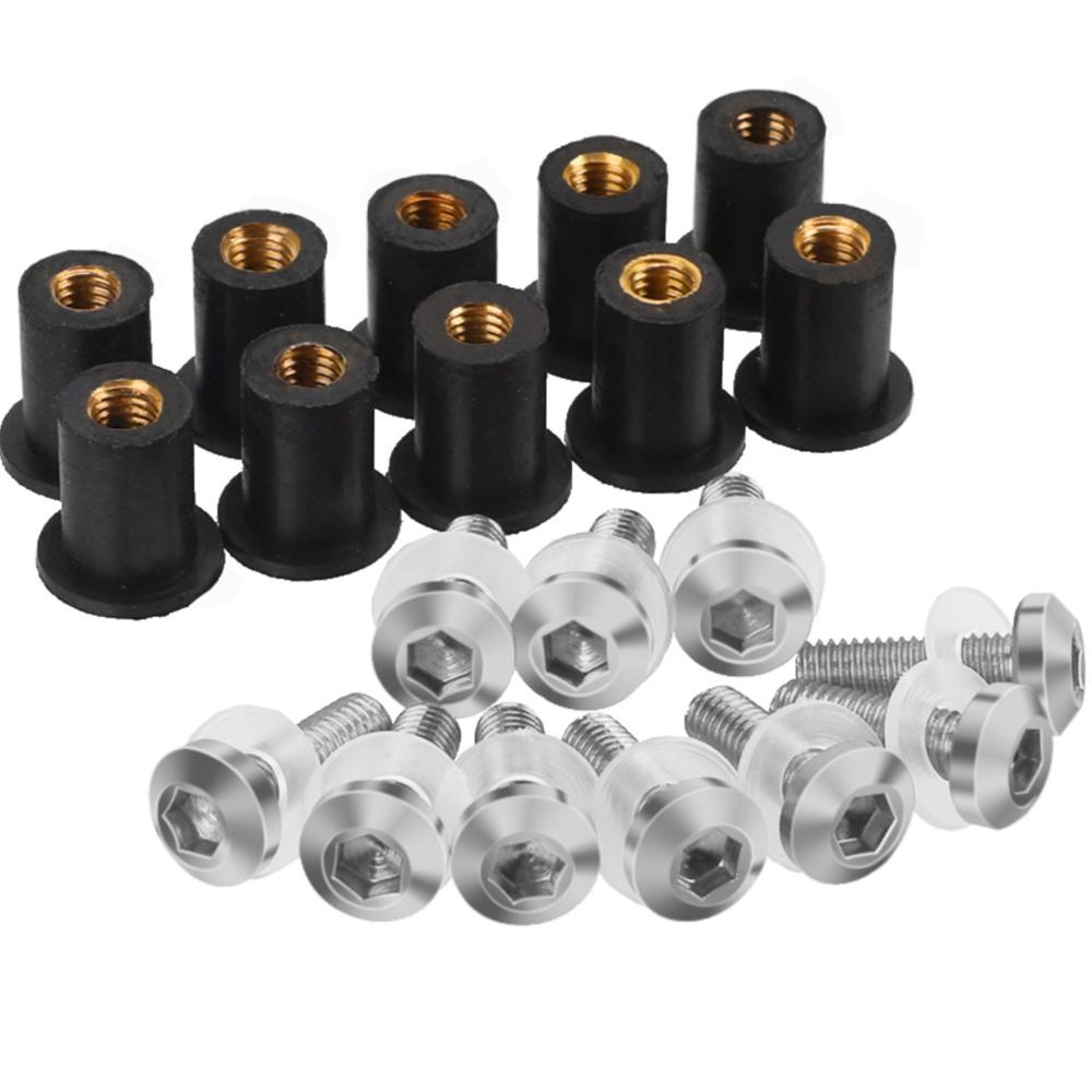 5mm 10PCS Windscreen Windshield Bolts Screws Nut For Ducati 748 916 996 998 749 999 848 1098 1198 Panigale 899 959 1199 1299