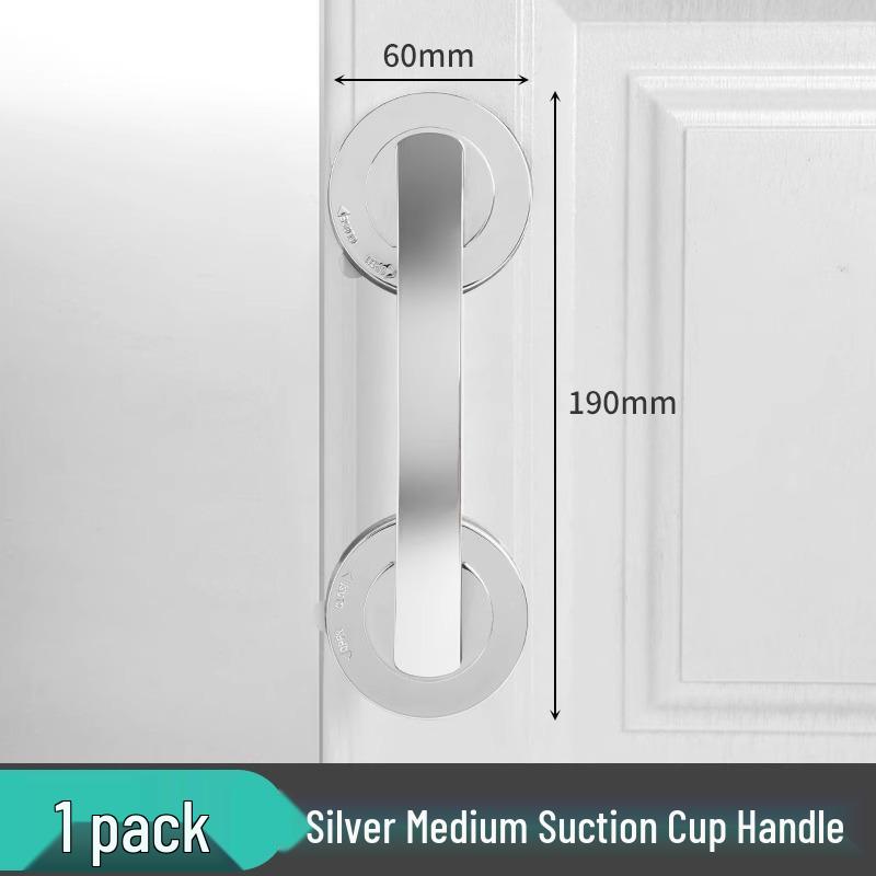 Self-Adhesive Suction Cup Glass Door Handle for Sliding Doors, Cabinets, Drawers, Wardrobes, and Refrigerators