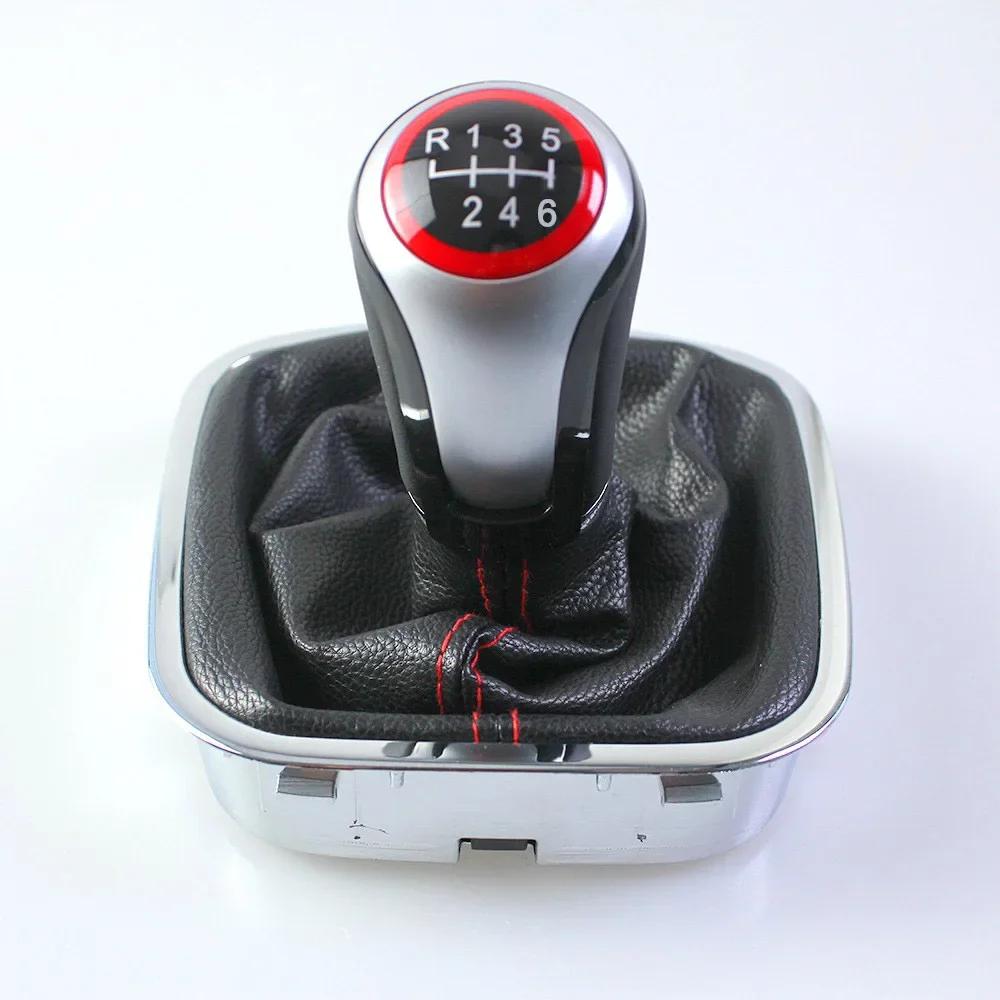 New Style Gear Shift Knob for VW Polo 6r 6c Hatchback Sedan 2011- MT 5/6 Speed Level Change Knob with Gaiter Boot Cover