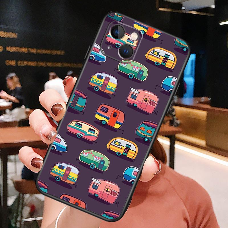 Camping Mountain Phone Case For iPhone 16 Pro Max 15 14 13 11 12 Pro Max Plus 12 13 Mini XR 16e Funda Cover