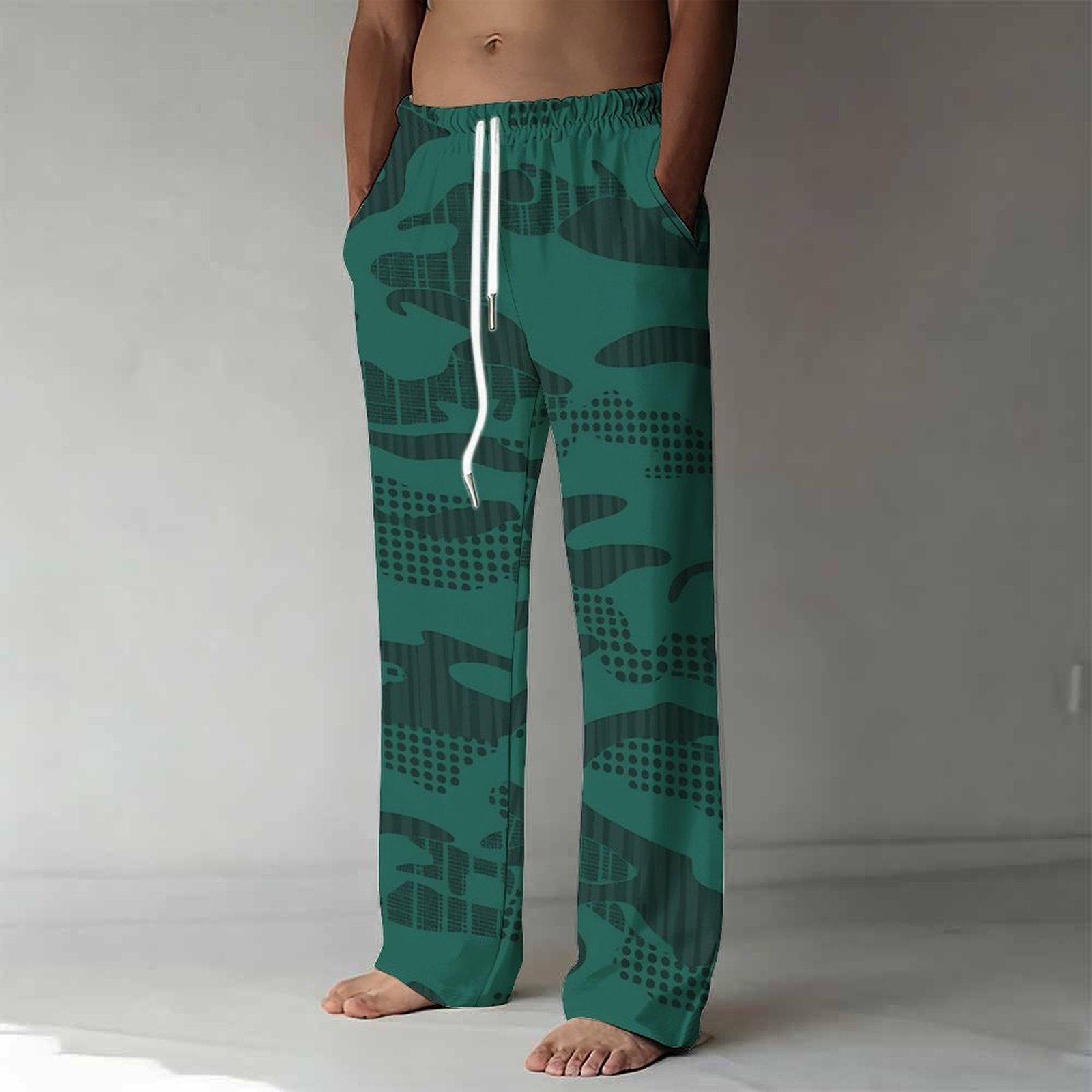 Мужские свободные повседневные однотонные брюки камуфляжные прямые брюки XS