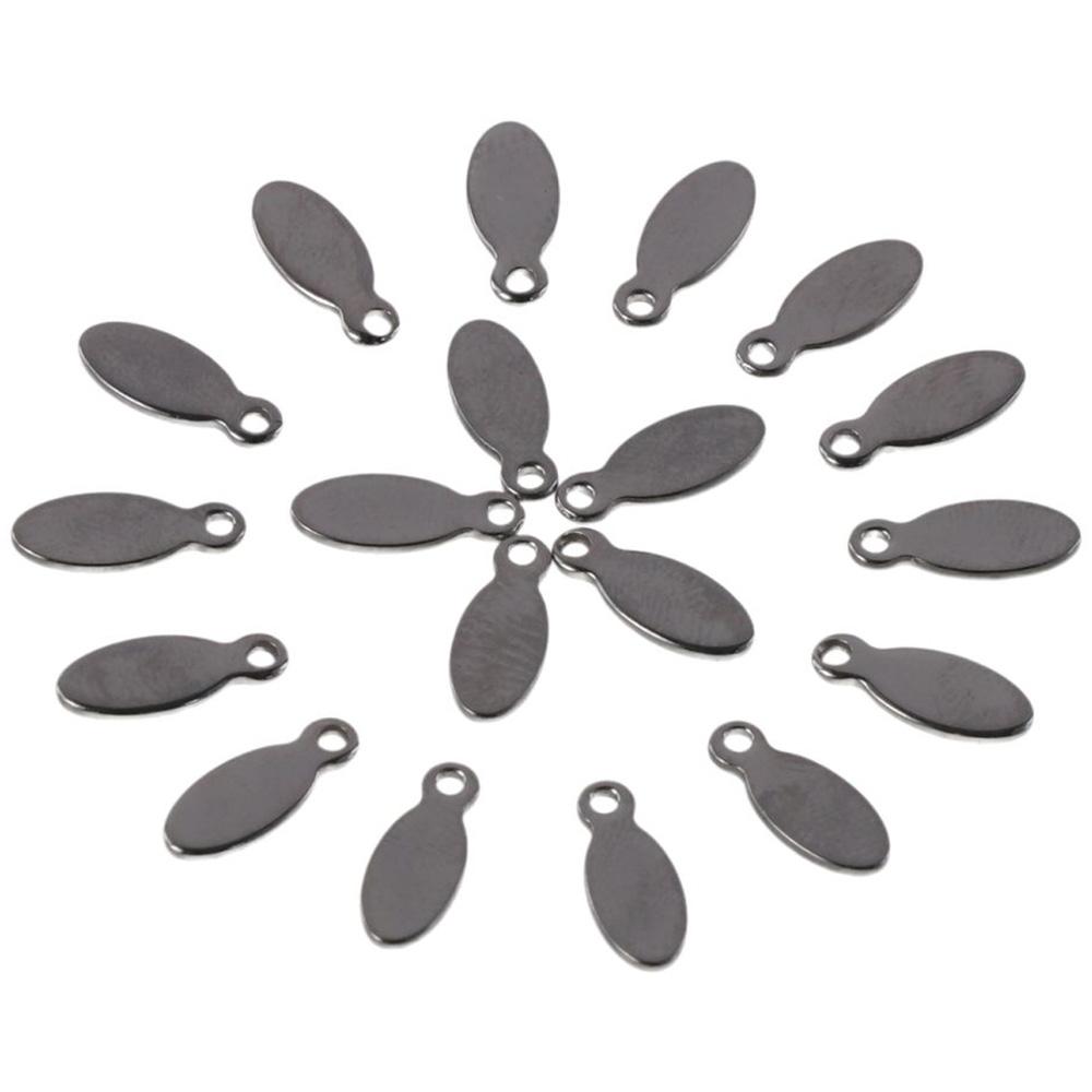 Blank Stainless Steel Tags Oval Oval Charms Jewelry Making Stamping Tags  DIY Jewelry Making