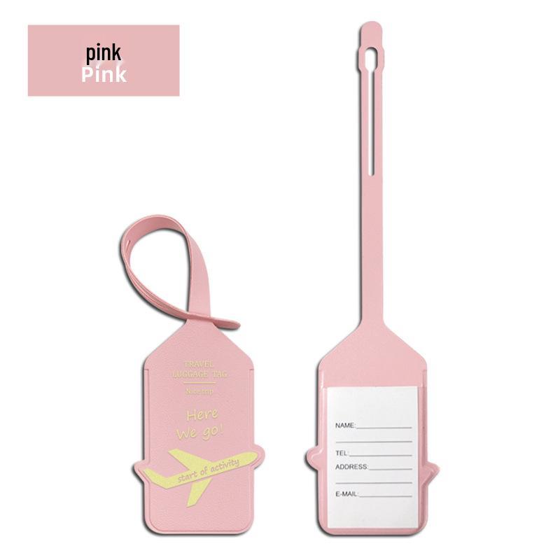 Doppelseitiger PU-Leder-Gepäckanhänger mit Flugzeugdesign