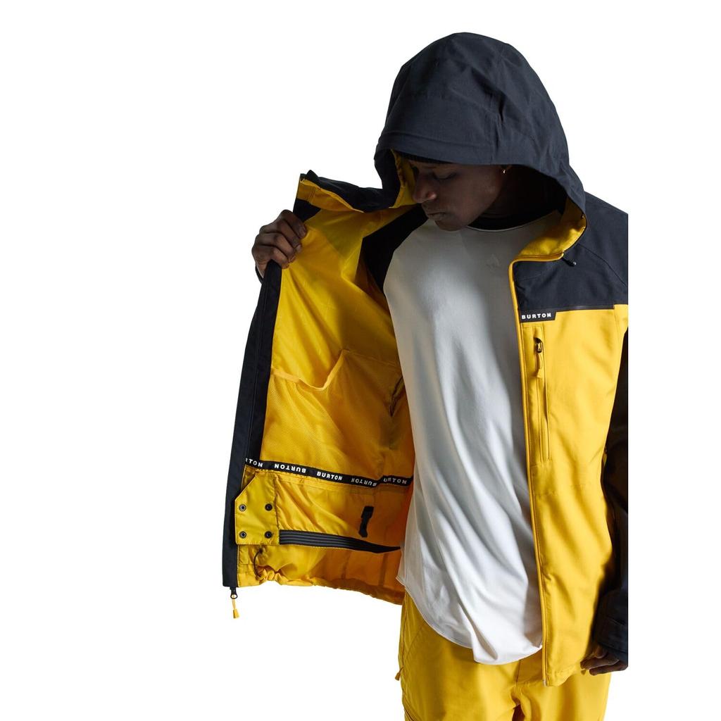 Burton Lodgepole Snowboard Size Men's Jacket, 2L, 2024-2025 Model, L, Trublack/Goldrod