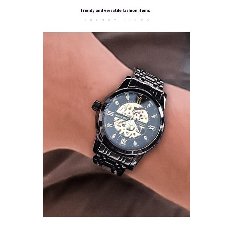 Top Brand Vacuum Plated Watch Men's Fully Automatic 30 m Waterproof Steel Strip Men's Mechanical Watch