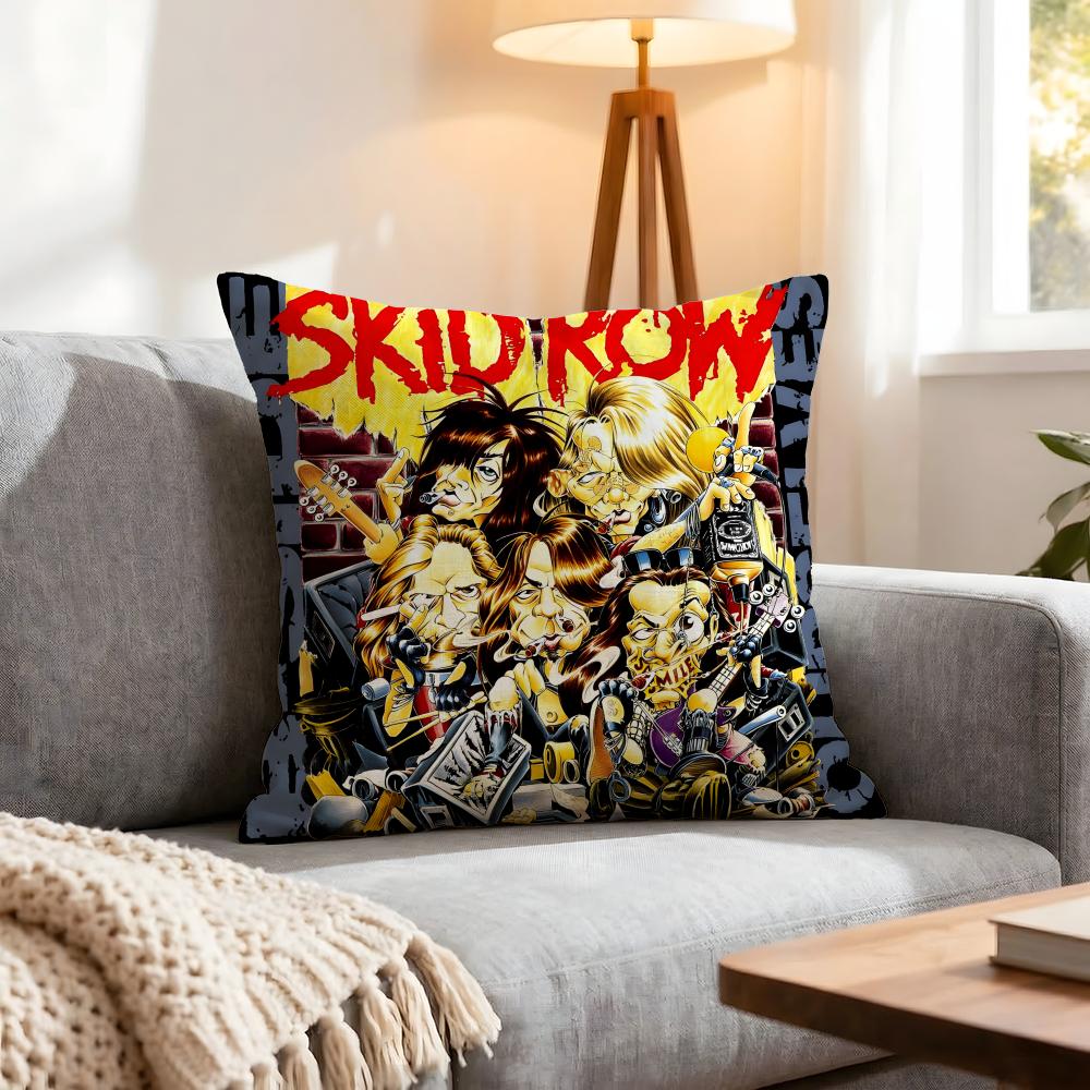 Band Skid Row Cushion Cover 1Pcs Decorative Covers Soft Cushion Case For Sofa Couch Decor 40X40 45X45 Pillowcases