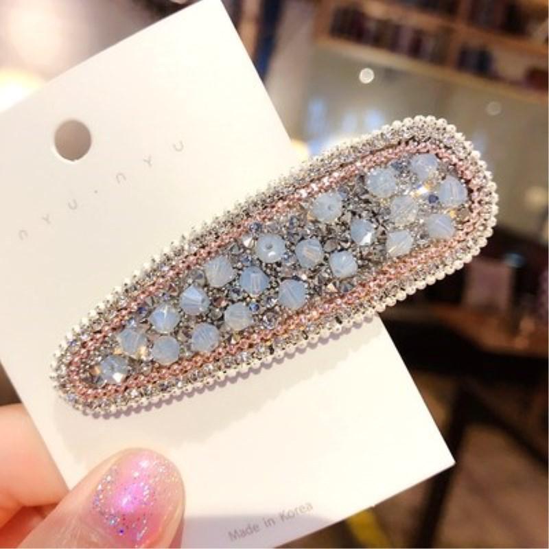 Korean Rhinestone Diamond-Edge Hairpin for Women: Stylish One-Word Clip for Bangs and Side Hair