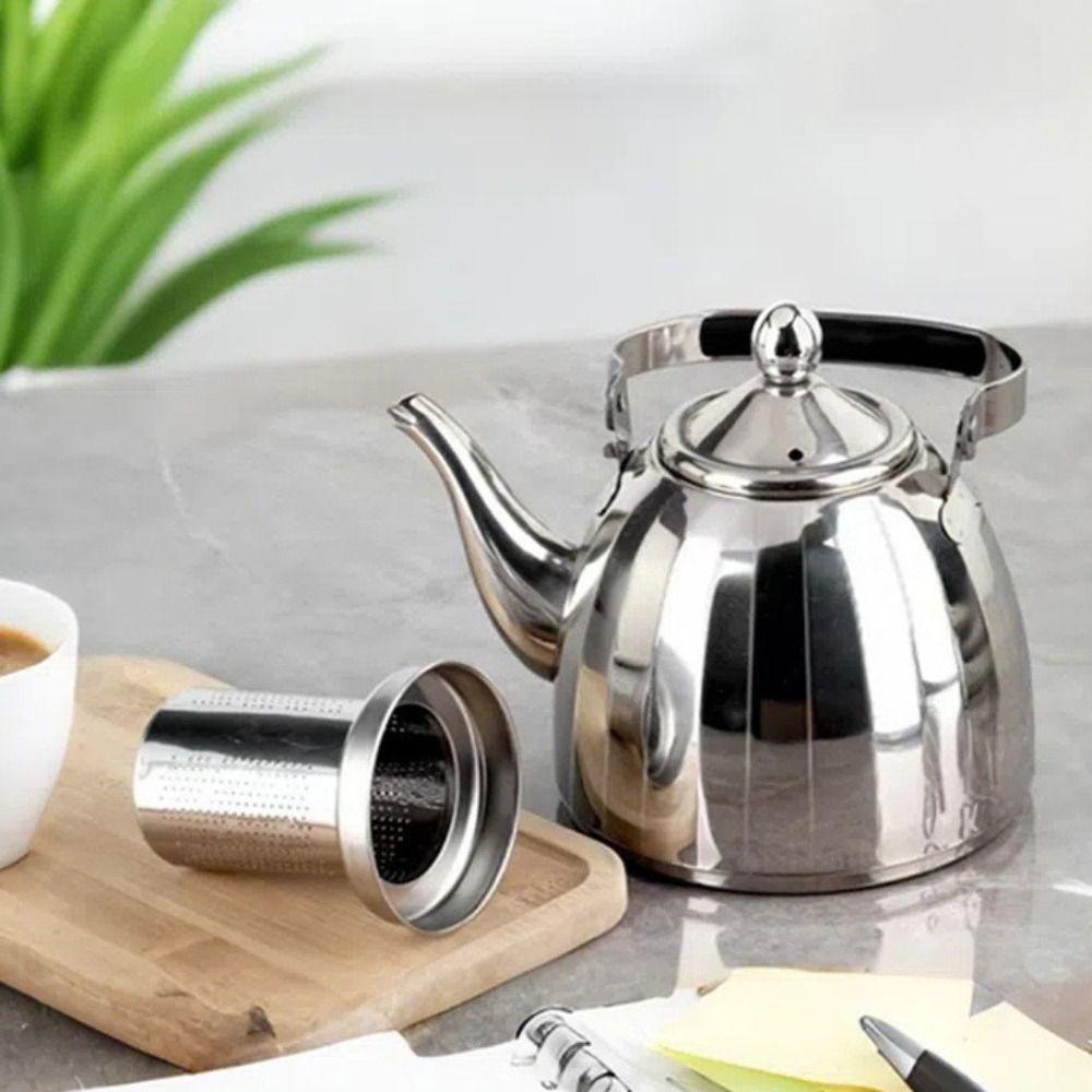 Removable Infuser Restaurant Tea Kettle 1/1.5/2L Water Kettle Household Boiling Water Pot  Hotel