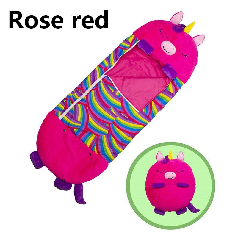 

Дитяча мультяшна ковдра. Подарунки на день народження. Товсте покривало на ліжку. Дитячий спальний мішок. Тепла м’яка ледача ігрова подушка. S-130X50CM рожевий червоний колір