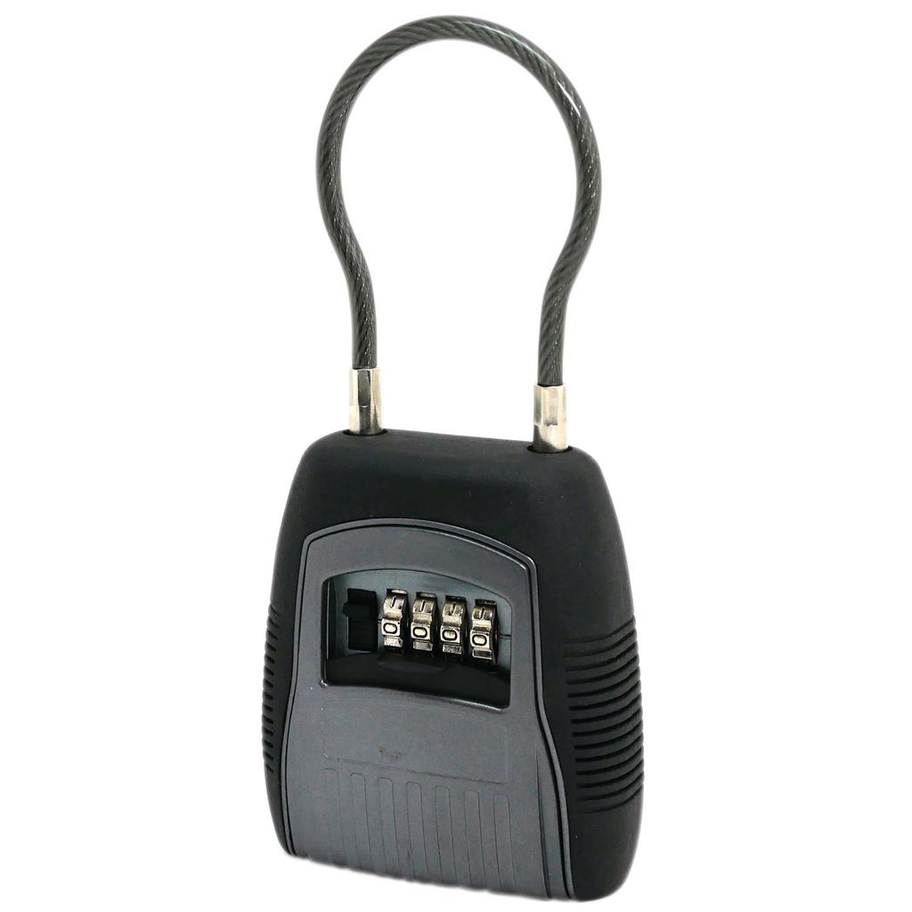 Visací zámek Fujitec Japan s úložnou schránkou na klíče, ochranný kryt, 10787, 200 mm, drátový typ